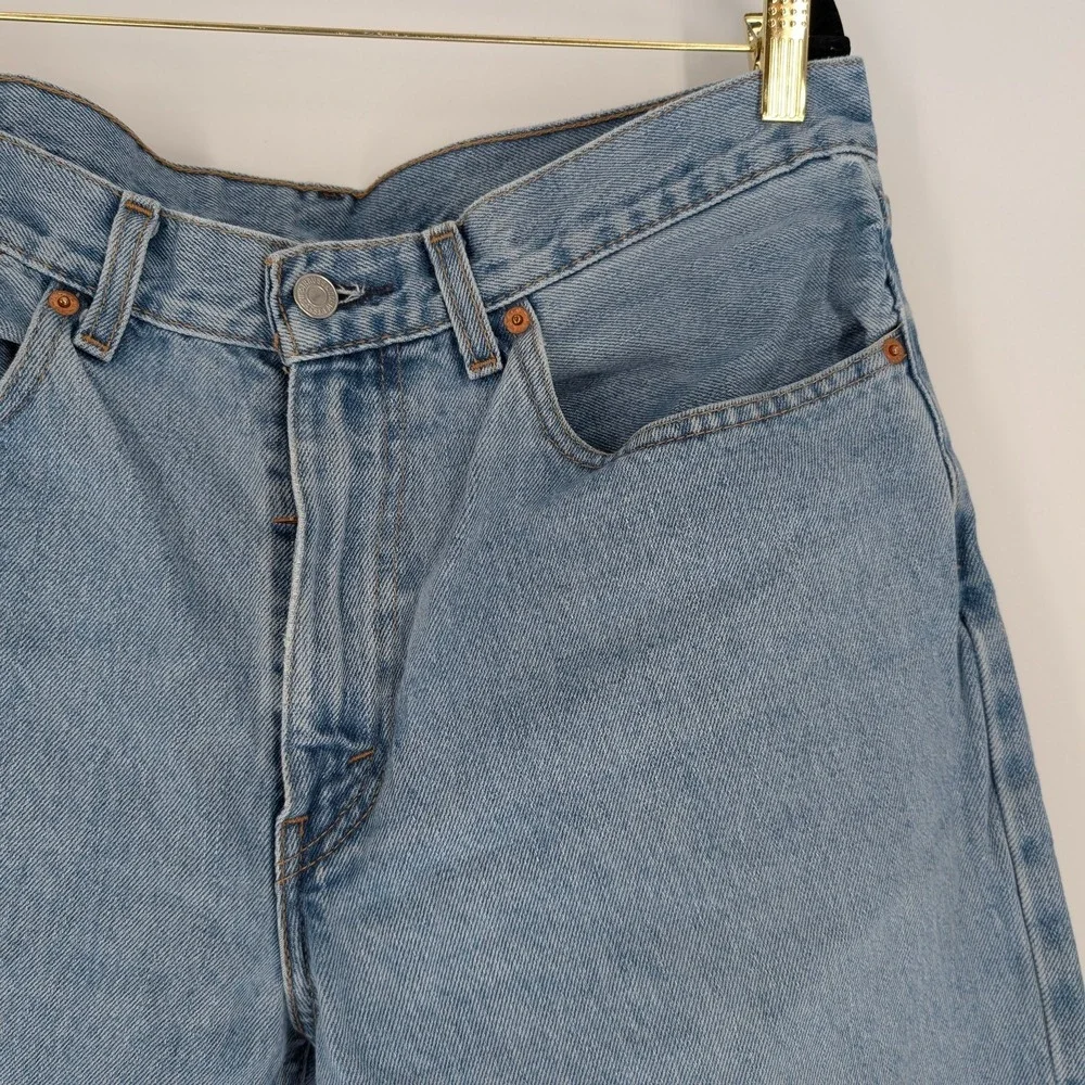 Levis 550 Relaxed‎ Fit Tapered Leg Light Wash Blue Denim Jeans Mens 34x34